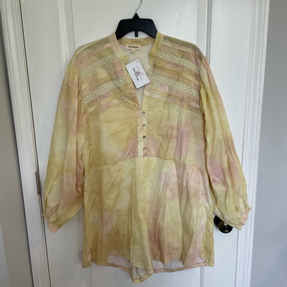 Brand: pink ripple, color: yellow, size: Large - Picture 1 of 4